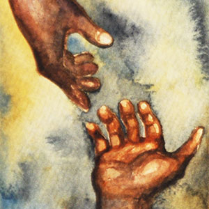 Teach Us Lord calligraphy detail